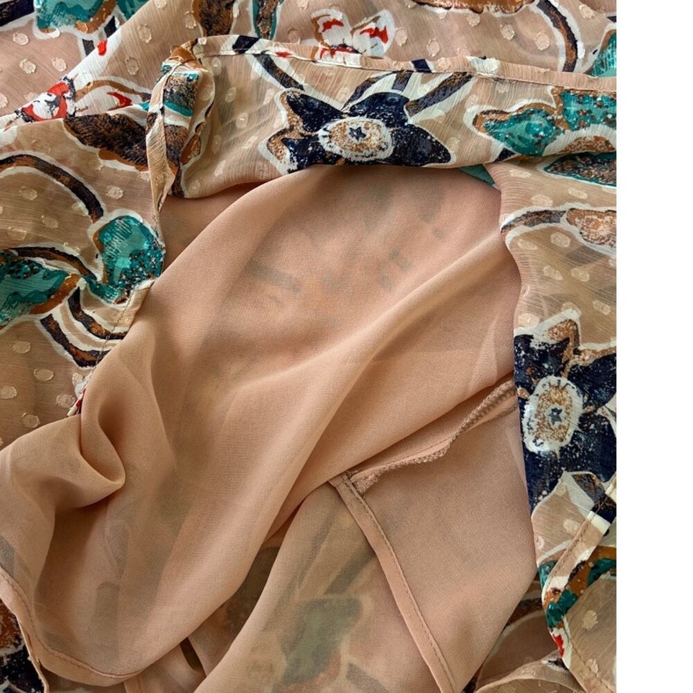 Joie Women's Delicate Blouse - Floral Print, Tie Neck, Size Small - Picture 9 of 11